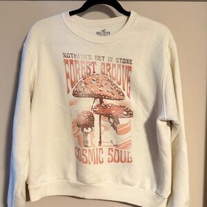 Hollister Cream Mushroom Crewneck Small